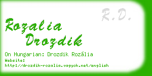 rozalia drozdik business card