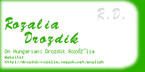 rozalia drozdik business card
